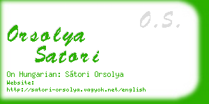orsolya satori business card