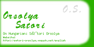 orsolya satori business card